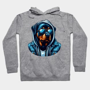 Rottweiler With Sunglasses Hoodie